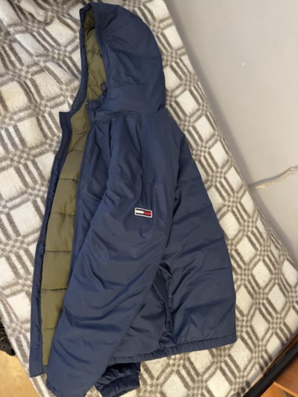 Tommy Hilfiger Navy Hooded Puffer Jacket
